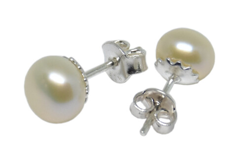 925 Sterling Silver Natural Pearl Earring AH-0068 - 4