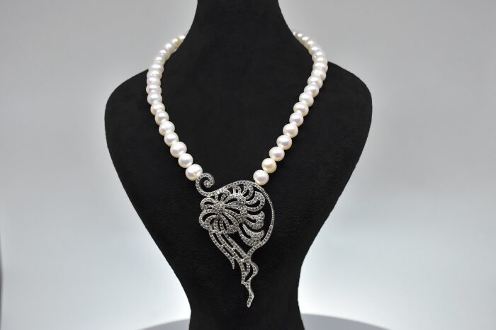 Ahsen 925 Sterling Silver White Pearl Necklace AH-0022 - 1