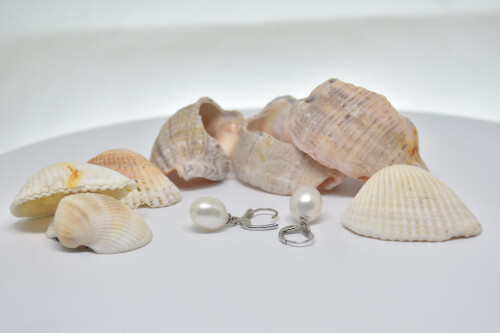 Golden Natural Pearl Earring AH-0060 - 4