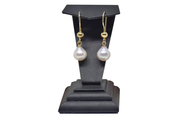 Golden Natural Pearl Earring AH-0061 - 4